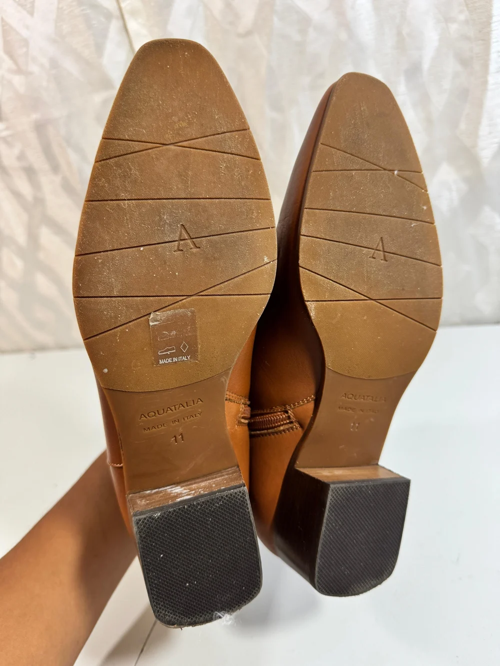 Aquatalia Tan Leather Chukka Boots